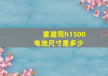 雷迪司h1500 电池尺寸是多少